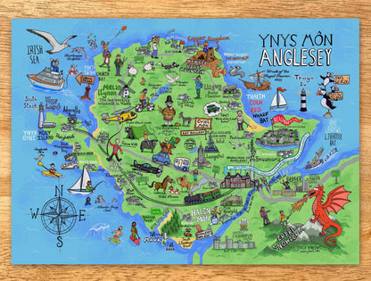JV ART Anglesey Tea Towel