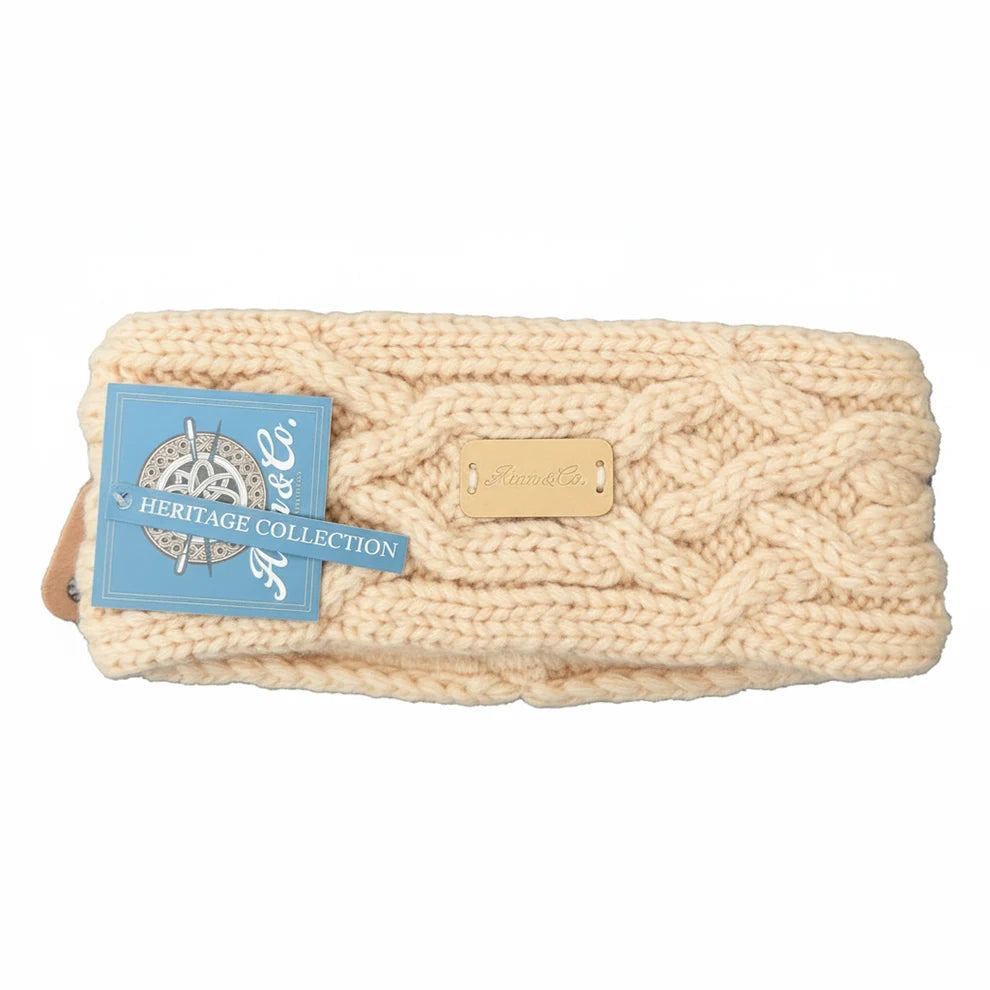 Aran Ladies Headband (Fleece Lined)