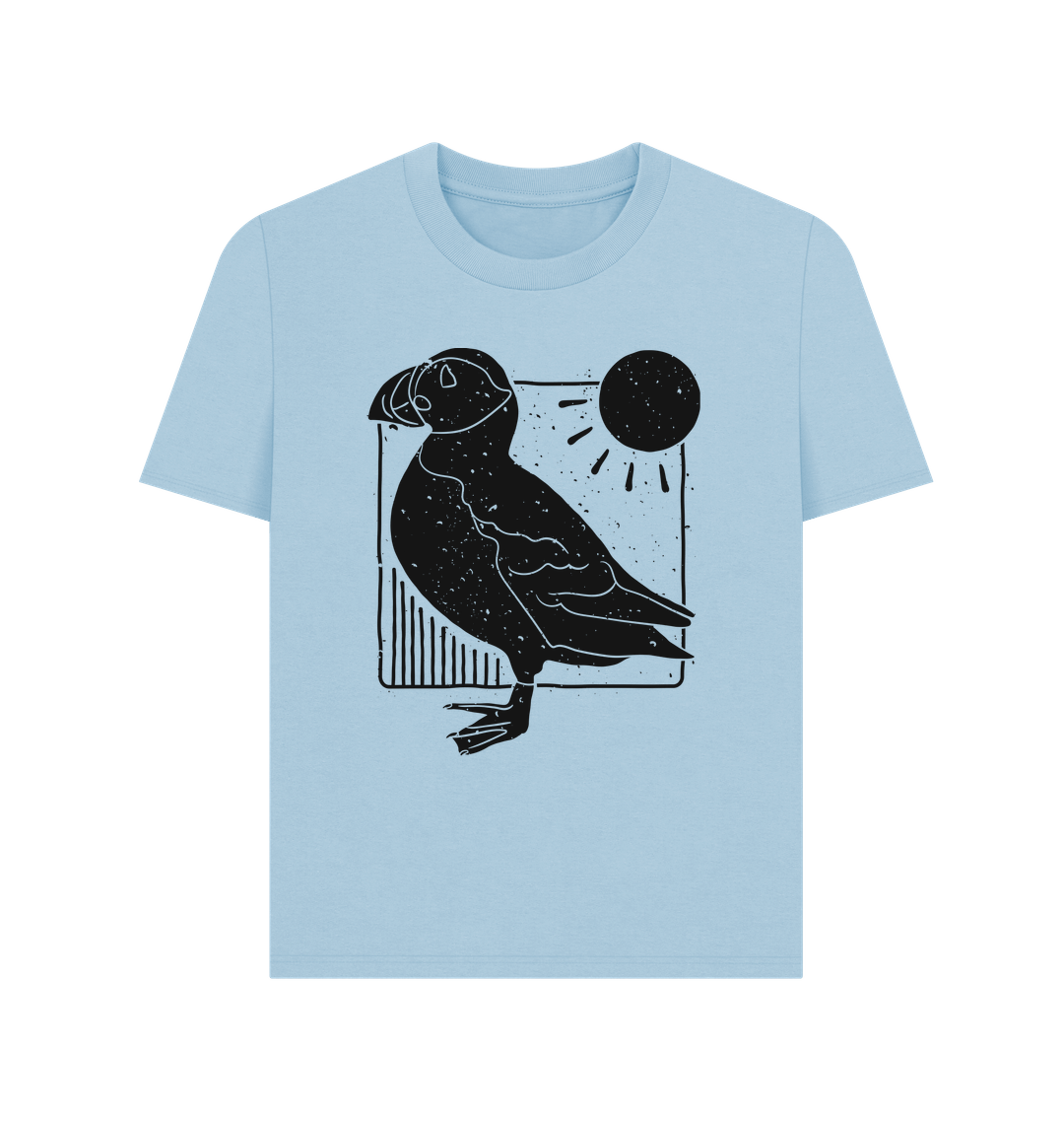 Milky Blue Printed T-shirt Front