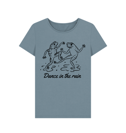 Stone Blue Printed T-shirt Front