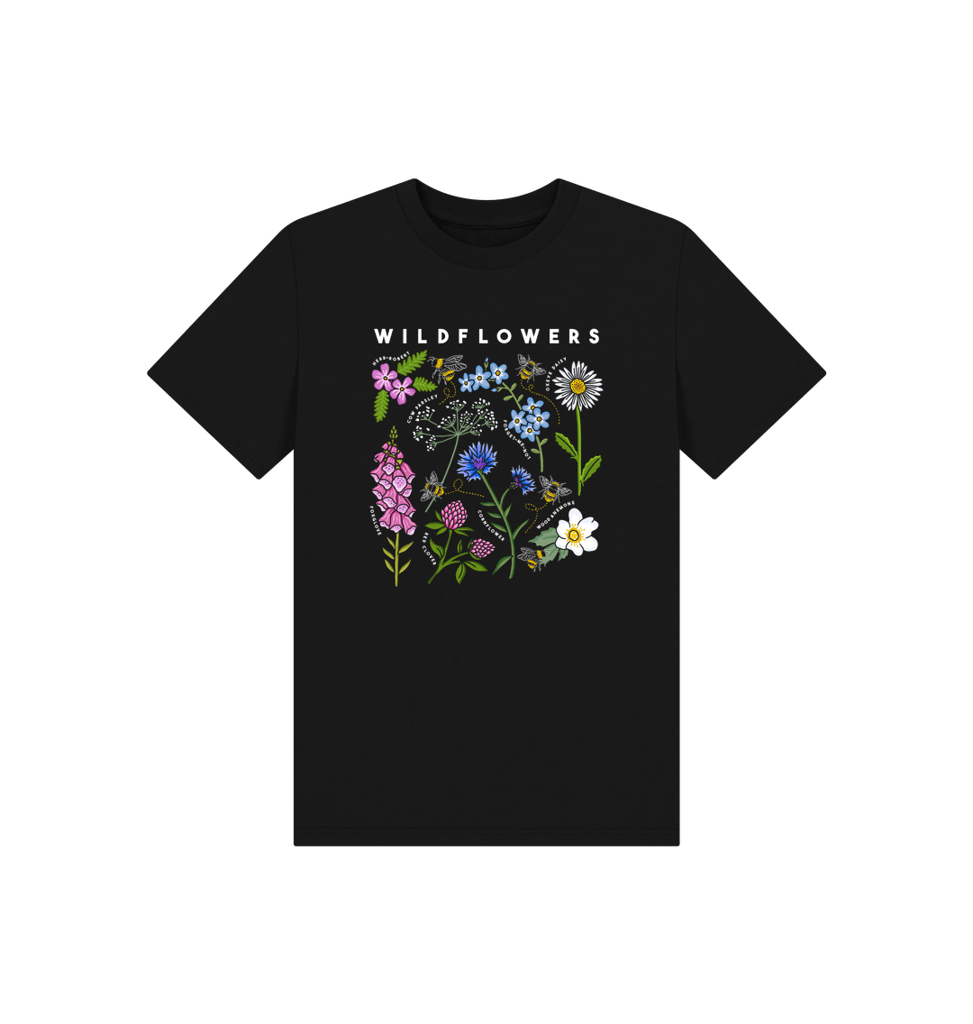 Sustainable wildlflower printed kids t-shirt