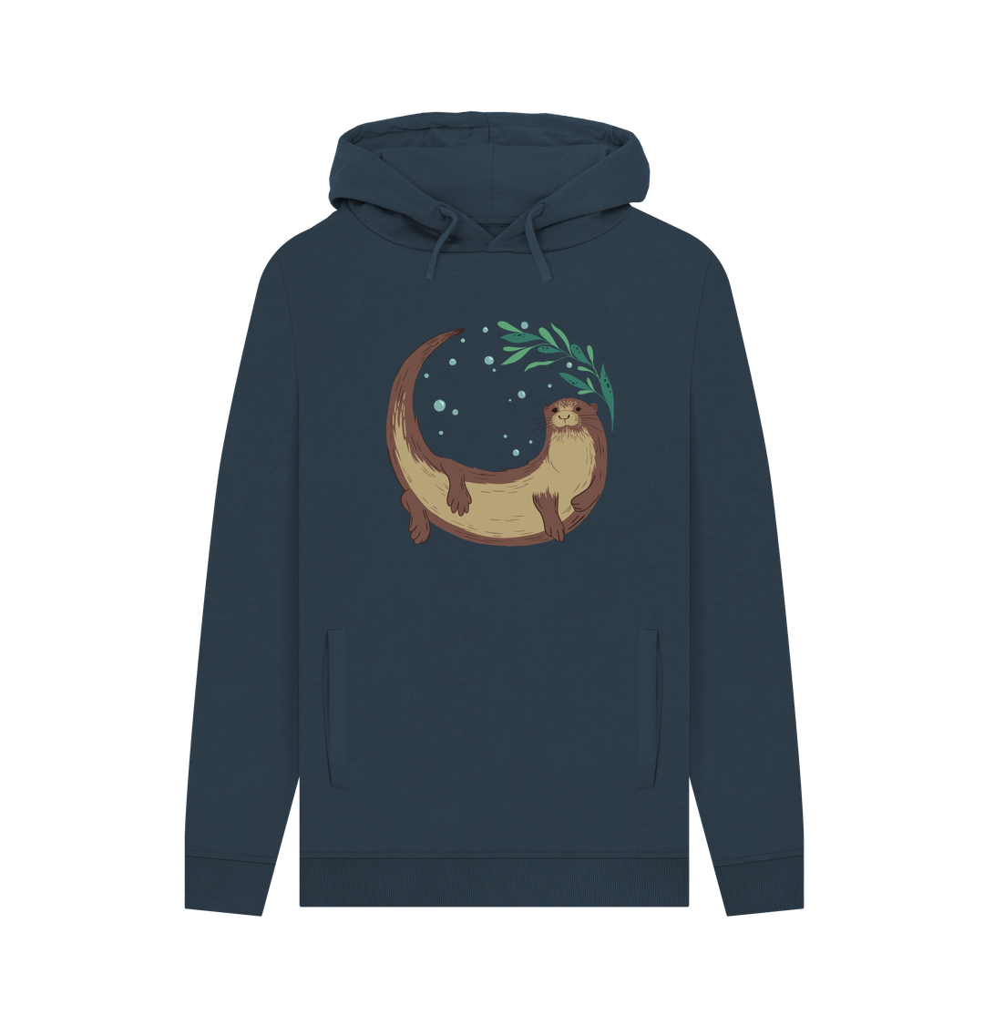 Navy Printed Hoody