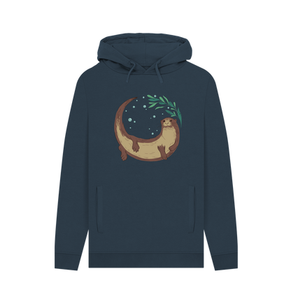 Navy Printed Hoody