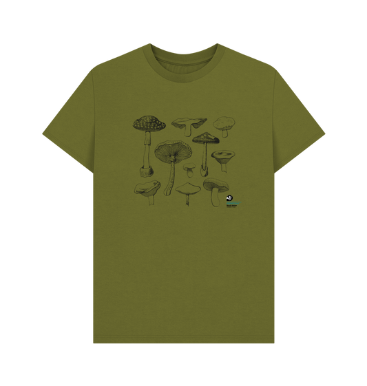 Moss Green Printed T-shirt Front