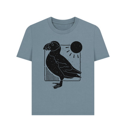 Stone Blue Printed T-shirt Front