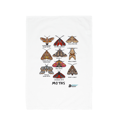 White Printed Tea Towel