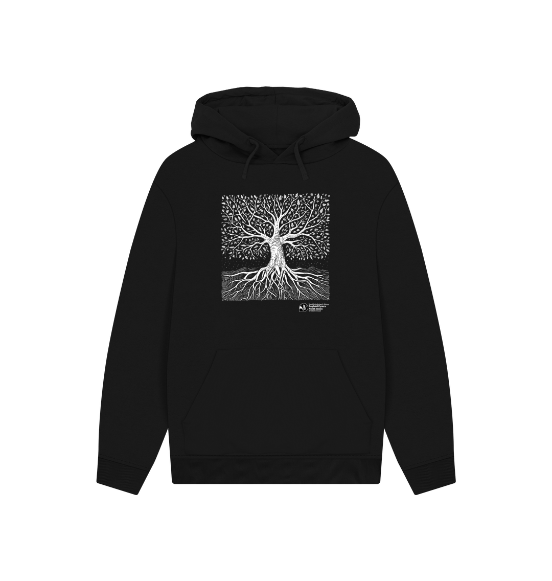 Black Unisex tree hoodie