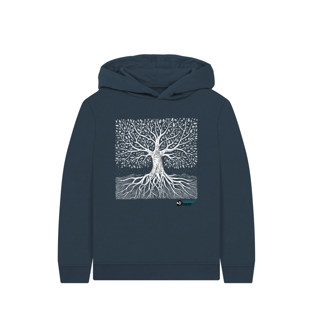 Navy Blue Tree Hoodie (Kids)