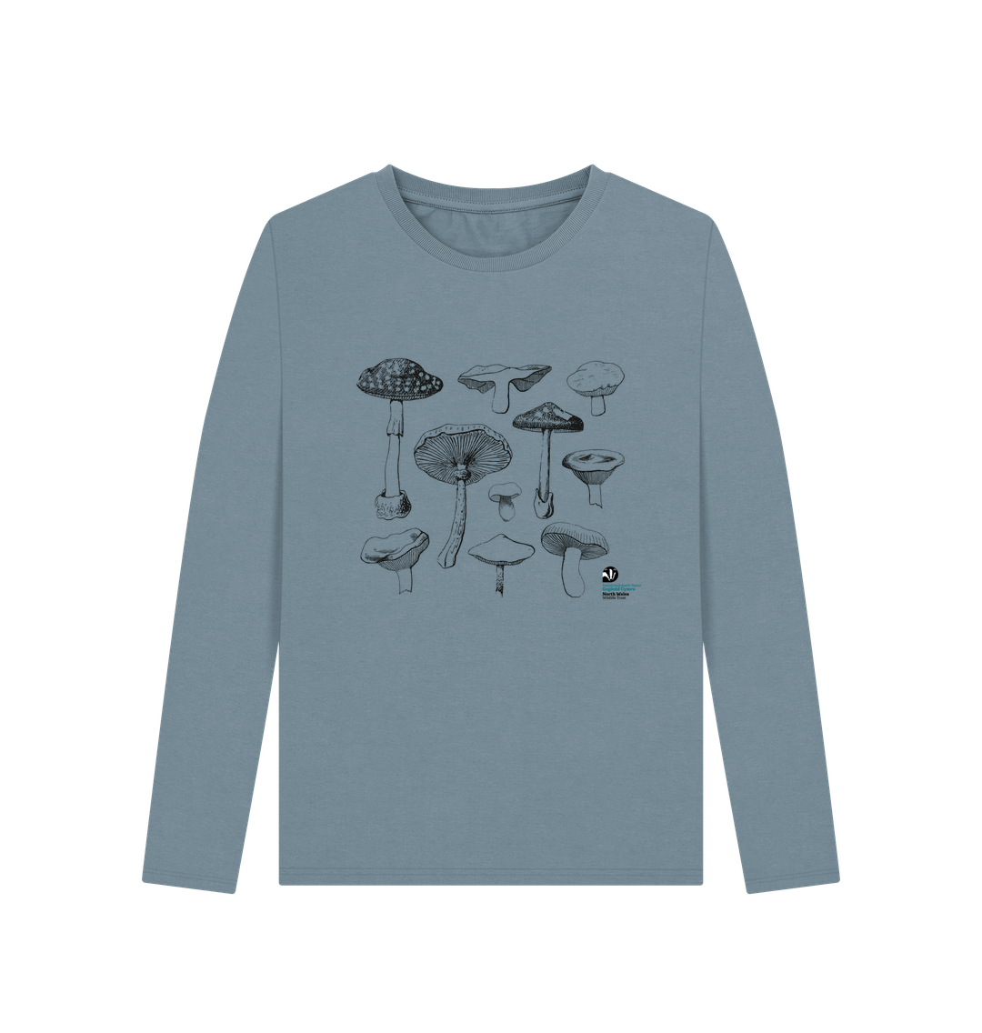 Stone Blue Mushroom long-sleeved top (Women)