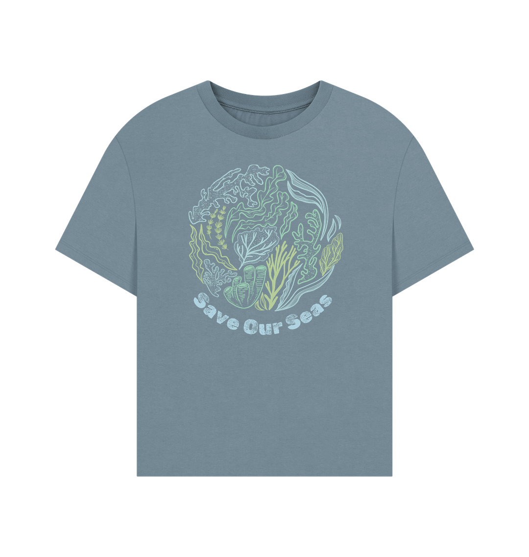 Stone Blue Printed T-shirt