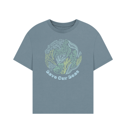 Stone Blue Printed T-shirt