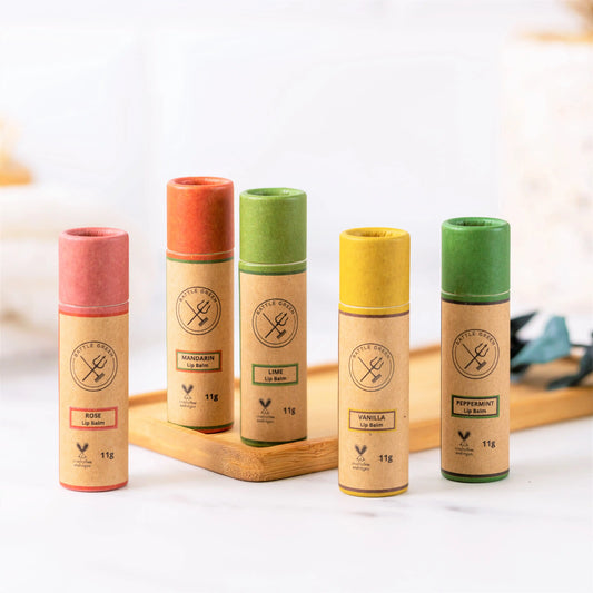 Battle Green organic vegan lip balm