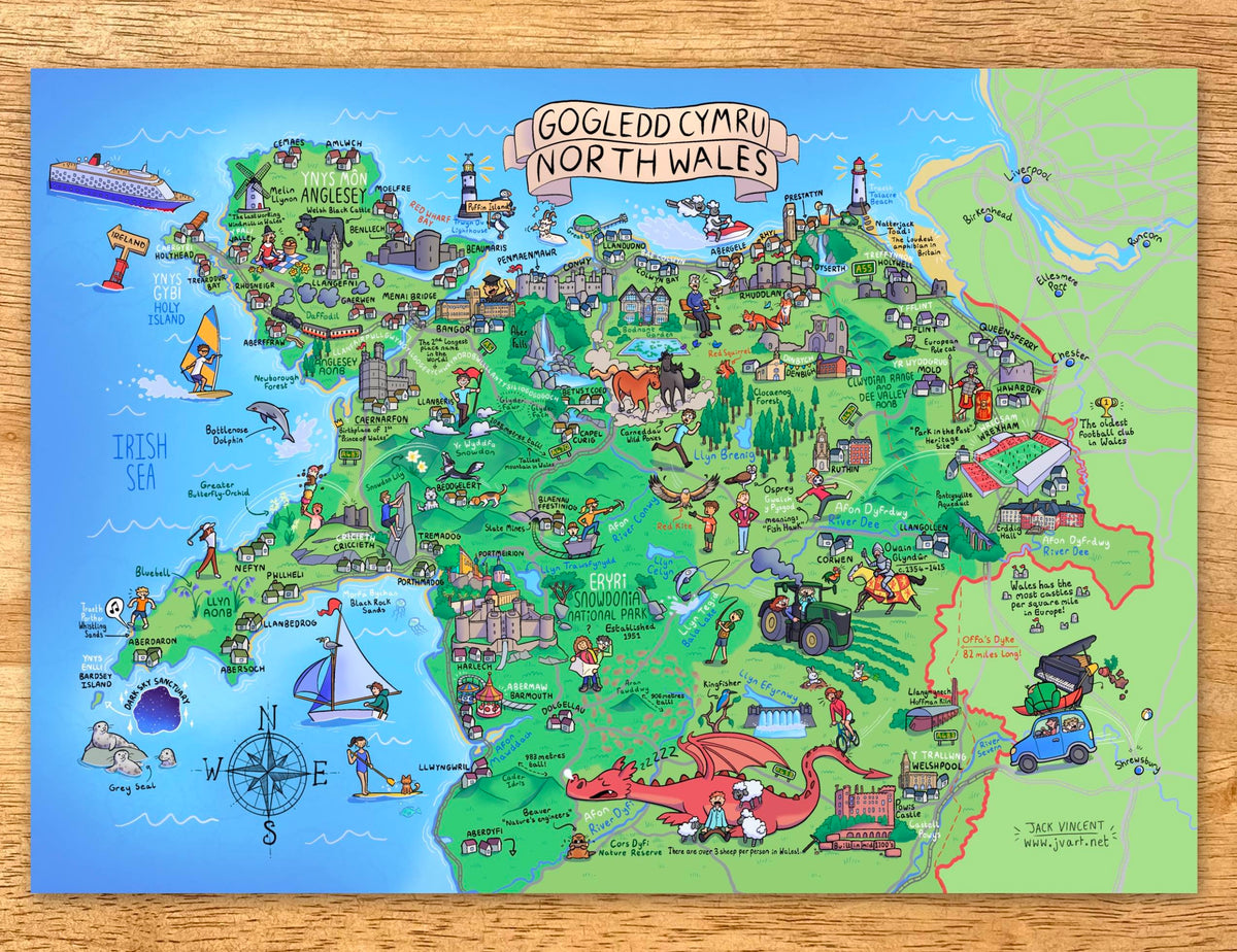 JV ART North Wales Tea Towels
