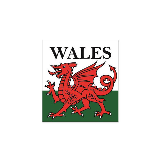 Wales car sticker - large (9x9")